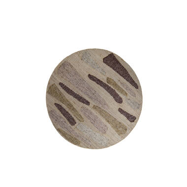 Rug Ø200 cm BUNSI jute natural+brown+ocher yellow