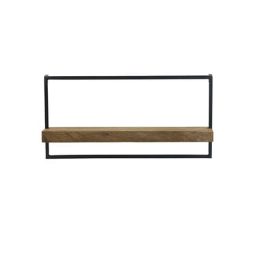 Wandplank 60x15x30 cm MADDISON hout donker bruin