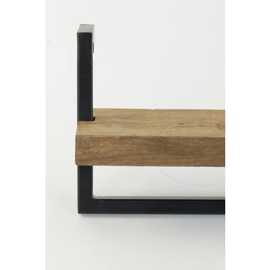 Wandplank 80x15x24 cm MADDISON hout donker bruin