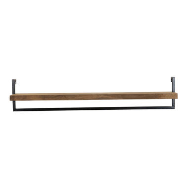 Wandplank 120x18x24 cm MADDISON hout donker bruin