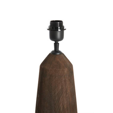 Lamp base Ø15x35 cm TRAPANI wood matt dark brown