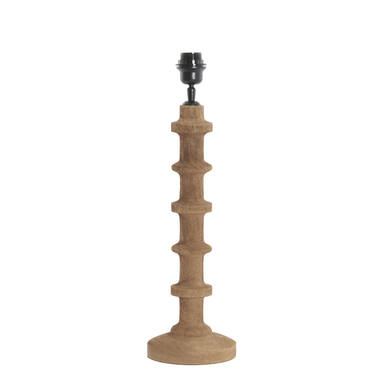 Lamp base Ø16x45 cm CECILY wood matt grey-brown