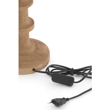 Lamp base Ø16x45 cm CECILY wood matt grey-brown