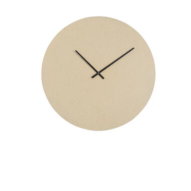 Klok Ø74 cm LICOLA mat zand+licht bruin gespikkeld