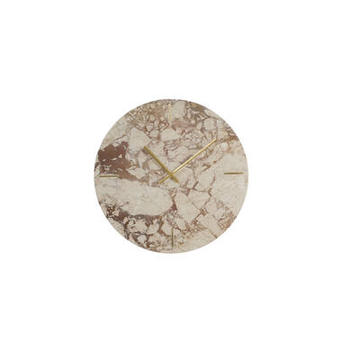 Clock Ø43 cm JENAY marble burgundy-cream