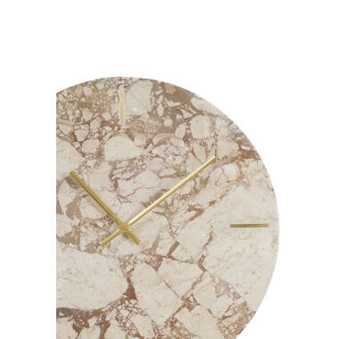 Clock Ø43 cm JENAY marble burgundy-cream
