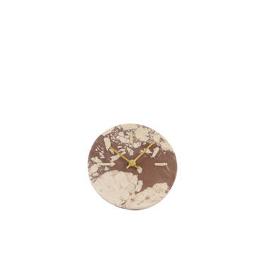 Clock Ø15 cm JENAY marble burgundy-cream