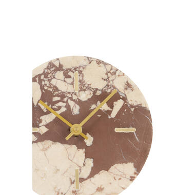 Clock Ø15 cm JENAY marble burgundy-cream