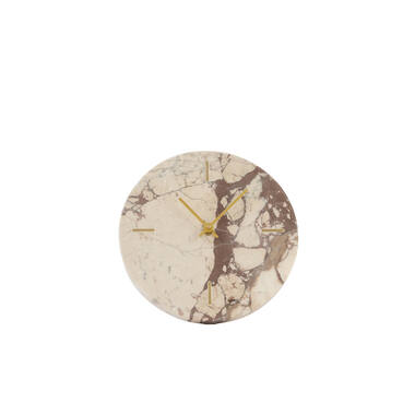 Clock Ø20 cm JENAY marble burgundy-cream