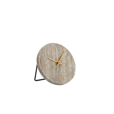 Klok Ø15 cm JENAY bruin travertin