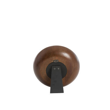 Klok Ø20 cm VETI mango hout bruin+goud