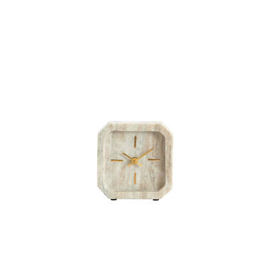 Klok 13x4x13 cm PABLIA marmer zand-grijs
