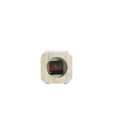Klok 13x4x13 cm PABLIA marmer zand-grijs
