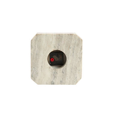 Klok 20,5x6x20,5 cm PABLIA marmer zand-grijs