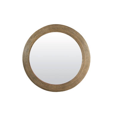 Spiegel Ø109,5x4,5 cm PIEDRE rotan bruin