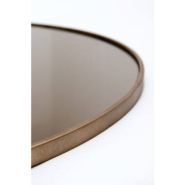 Spiegel Ø96 cm ESPEJO glas licht bruin+bruin