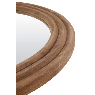 Spiegel Ø100x4 cm FLORION hout bruin