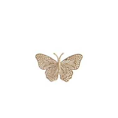 Ornament 26x16x3 cm BUTTERFLY glanzend goud