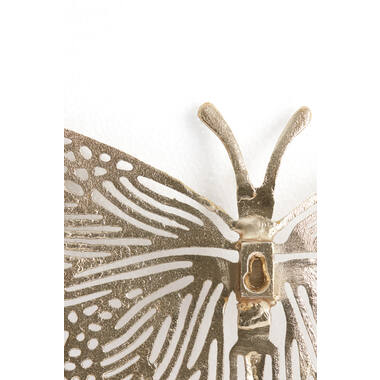 Ornament 41x23x4 cm BUTTERFLY glanzend goud