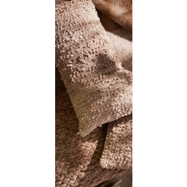 Kussen 60x30 cm MEZOKI bouclé licht bruin