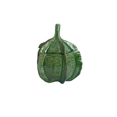 Deco box Ø21x27 cm SABARA glans groen
