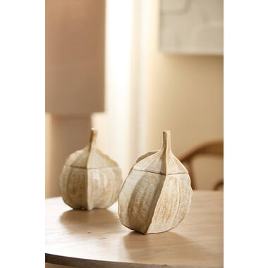 Deco box 21x20,5x31 cm SABARA glans zand