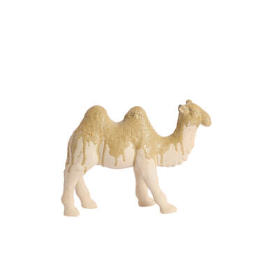 Ornament 31,5x11,5x24 cm CAMEL ceramics cream+olive green