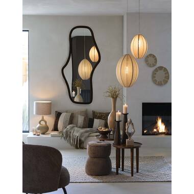 Ornament hanging 22,5x3,5x26 cm SOLEIL matt sand-cream