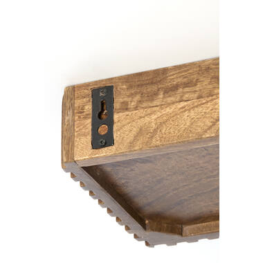Wall shelf 30x15x7 cm GATURA wood dark brown