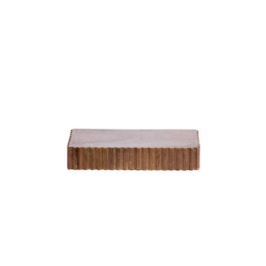 Wall shelf 40x20x7 cm GATURA wood dark brown