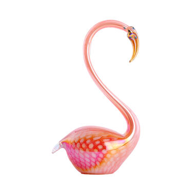 Ornament 17x9,5x29 cm SWAN glass orange