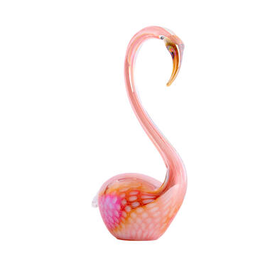 Ornament 17x9,5x29 cm SWAN glass orange