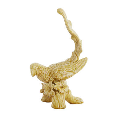 Ornament 21,5x17x35 cm BIRD ceramics ocher yellow