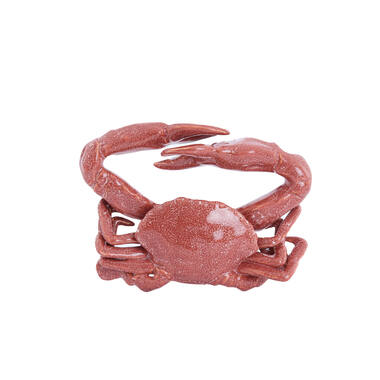 Ornament 29x29x6,5 cm CRAB keramiek koraal
