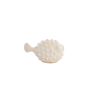 Ornament 20x11,5x11,5 cm FISH ceramics cream