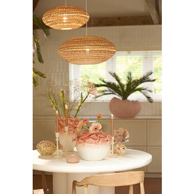 Ornament 25,5x14,5x14 cm FISH keramiek crème+rood+geel