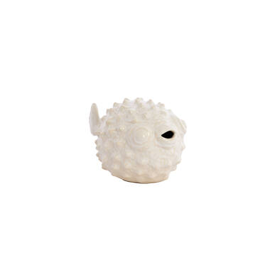 Ornament 25,5x14,5x14 cm FISH ceramics cream