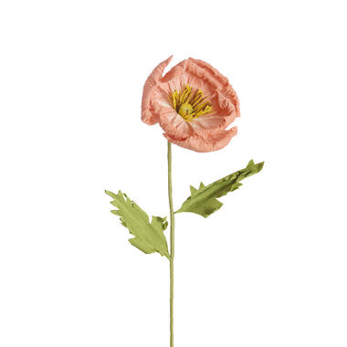 Artificial flower 15x15x57 cm CATO paper green+peach