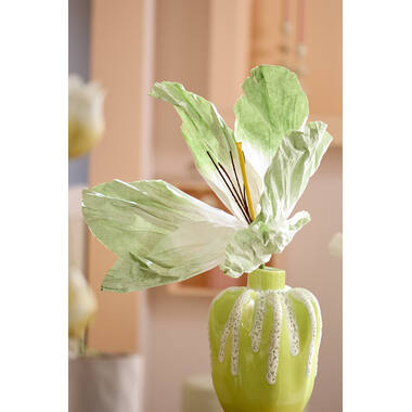 Artificial flower 32x32x120 cm LOEK paper green+light green