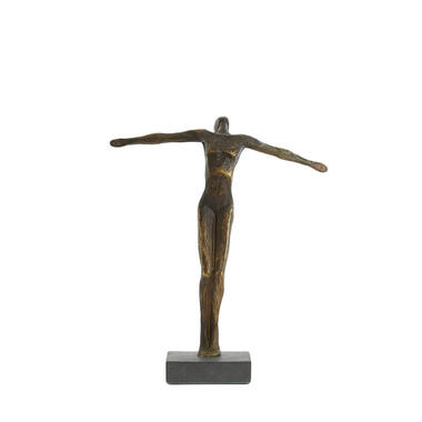 Ornament on base 29,5x9x35,5 cm JIP antique bronze+matt blck