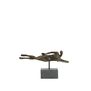 Ornament on base 35x8x19 cm PETE antique bronze+matt black