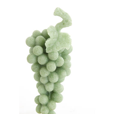 Ornament on base 15x13x35 cm GRAPE green+antique bronze