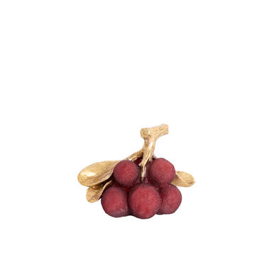 Ornament 16,5x11x11,5 cm JAGODY bordeaux+antiek brons