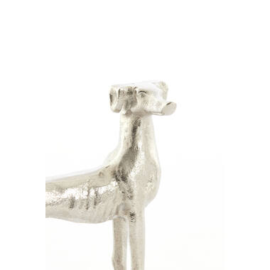 Ornament S/2 17x8x18+17x8x18 cm DOGS nickel