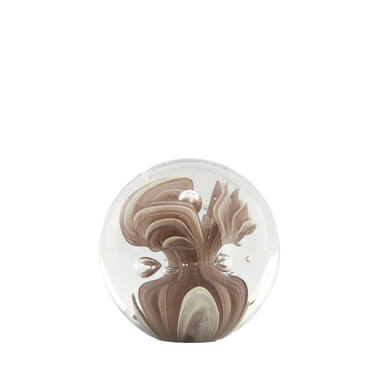 Ornament Ø10x10 cm BREON glass brown+cream