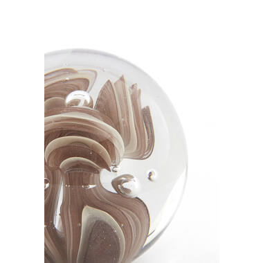 Ornament Ø10x10 cm BREON glass brown+cream