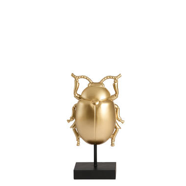Ornament on base 15x8,5x27 cm BEETLE gold+black
