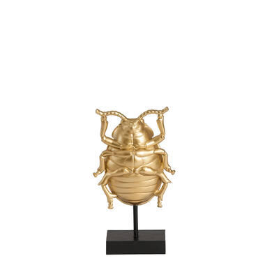 Ornament on base 15x8,5x27 cm BEETLE gold+black