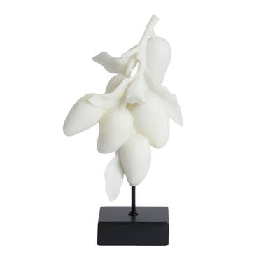 Ornament on base 23,5x15x43,5 cm MANGO cream+black