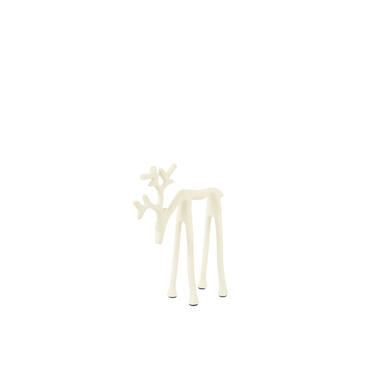 Ornament 15x6x20 cm DEER shiny cream